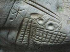 Netzmuster N&auml;pfchen Stern-Ritzungen